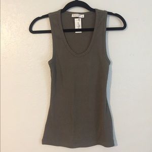 Olive ribbed tank
